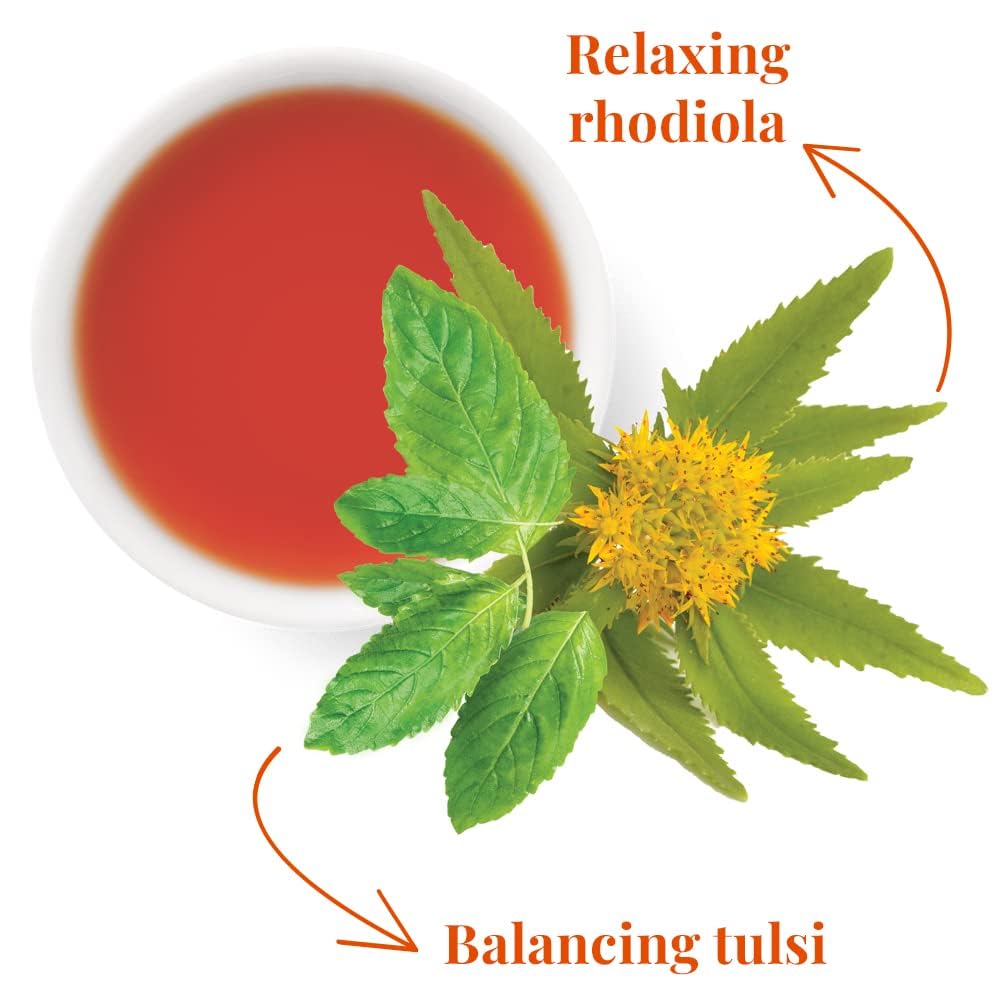 The Republic of Tea SuperAdapt Herbal Tea, Organic, Caffeine Free, Tulsi and Rhodiola, 250 Count