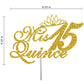 Mis Quince 15 Quinceanera Glitter Cake Topper, Fifteen Birthday Party Decorations Ideas, Premium Quality Decoration, Sturdy Doub