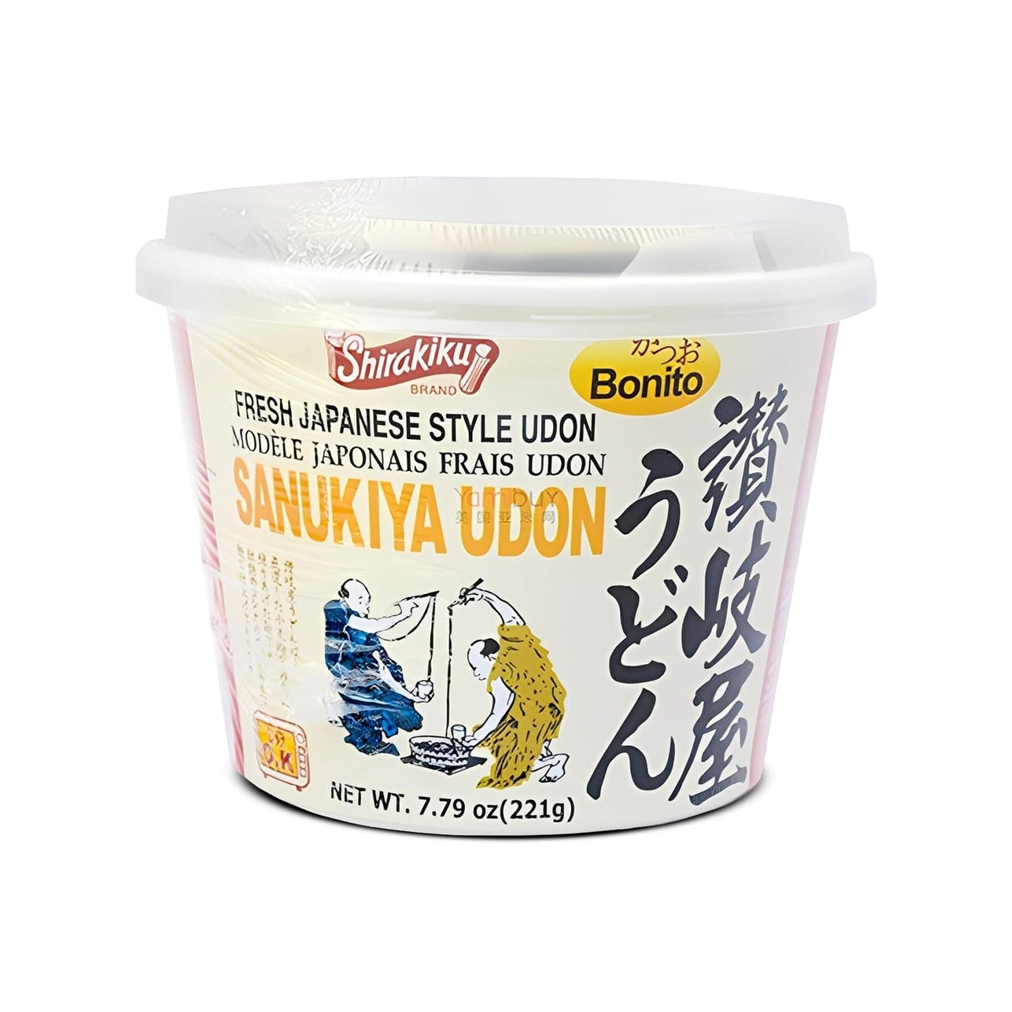 Shirakiku Sanukiya Instant Noodle cups (Bonito, Pack of 2)