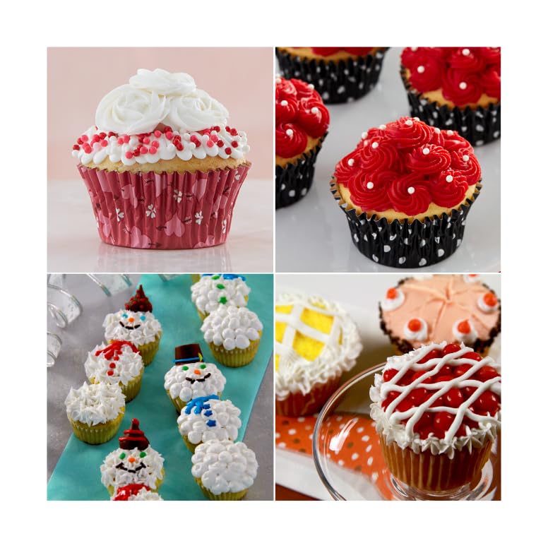 Cake Mate Holiday Decorating Icing Bundle - Blue, White, Green, And Red | Perfect For Cakes, Cookies, Cupcakes & Baked Goods | C