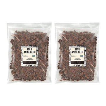 Soeos Star Anise Seeds 2 Lb, Whole Chinese Star Anise Seeds, Star Anise Seeds, Dried Anise Star Spice, Non-Gmo Verified, Fresh And Natural Anise Spice