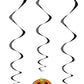 Unique Jack-O-Lantern Hanging Swirl Decorations-26 | Black & Orange | 3 Pcs, 26'', Multi