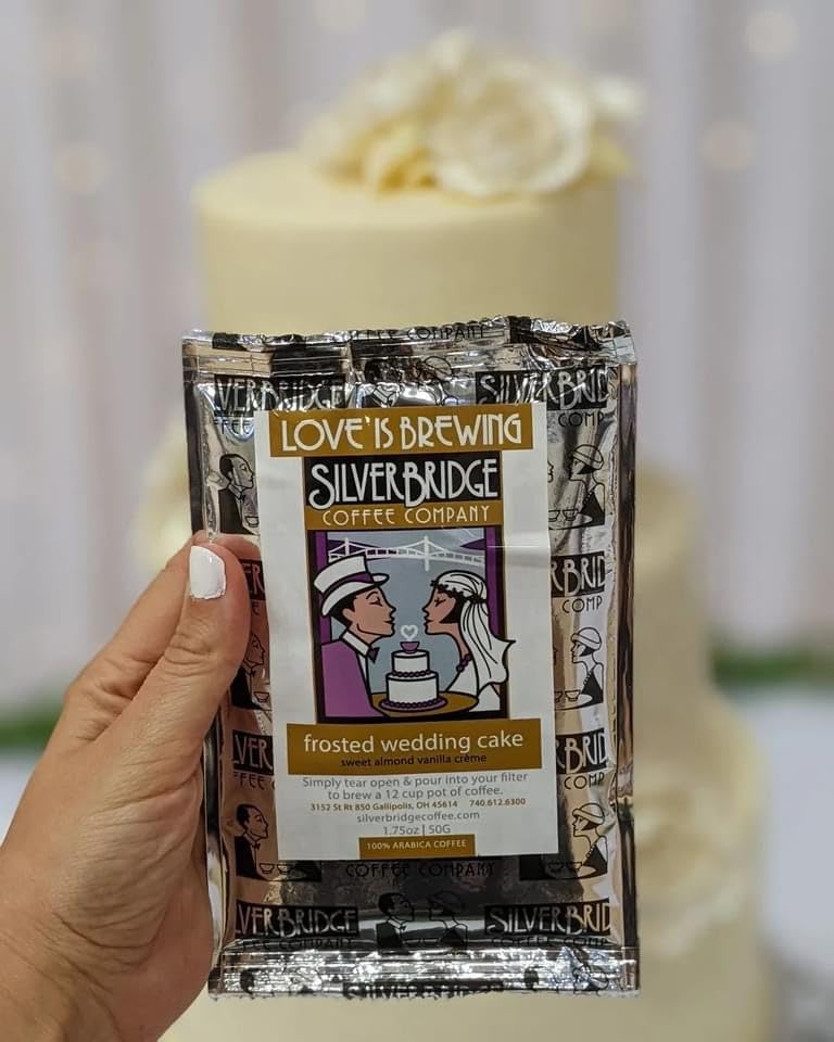 Silver Bridge Coffee Company Flavored Coffee Frosted Wedding Cake | 12Oz Flavored Ground Coffee | Sweet Almond And Vanilla Creme