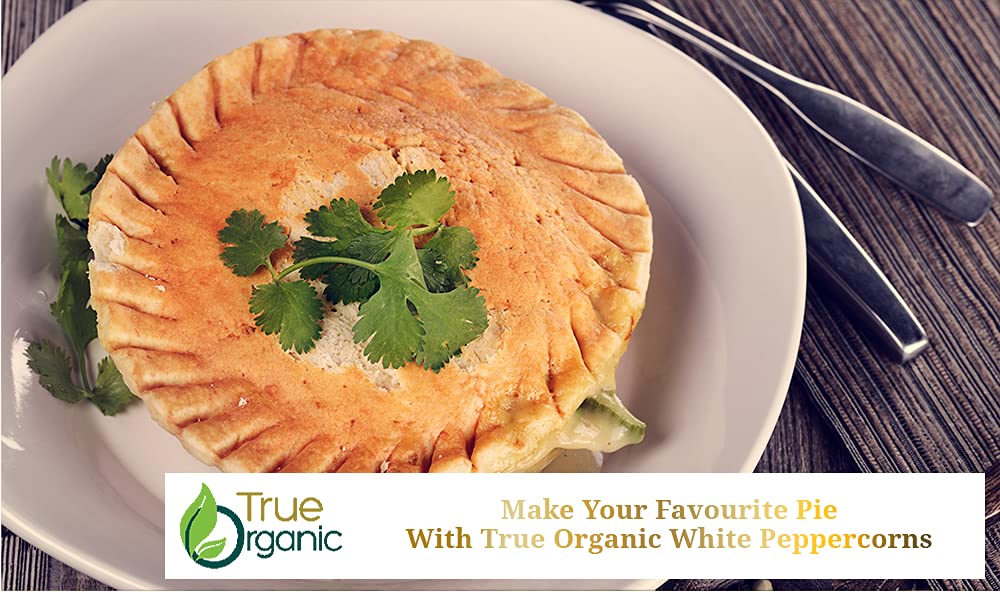 True Organic White Peppercorns Whole, 16Oz Organic White Pepper, Usda Organic White Pepper, Organic White Peppercorns, 100% Pure