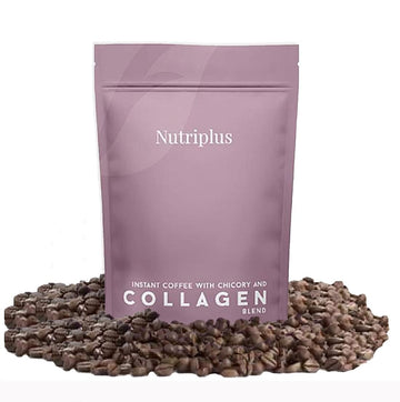 Farmasi Nutriplus Instant Coffee & Collagen Blend With Chicory, Medium Roast, Supports Skin & Joint Health, Gmo & Gluten-Free, 3.53 Oz (100G)