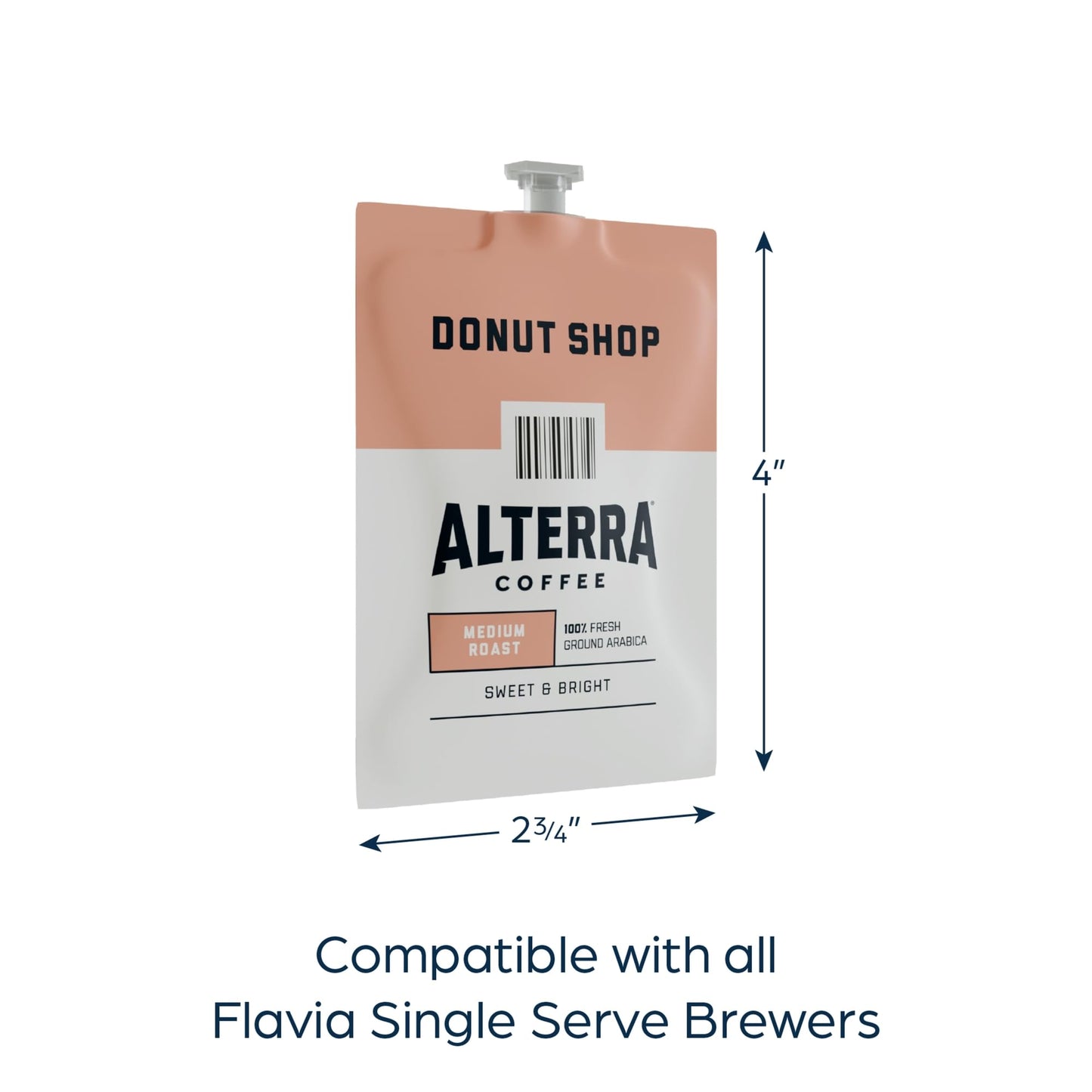 Alterra A200 Alterra Donut Shop Blend Med/Balanced Coffee 100/Ct Bk