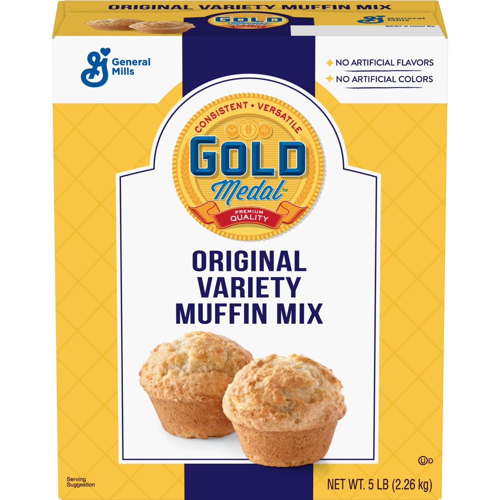 Gold Medal Muffin Mix, Original Variety, 5 Lb Box, Pack of 6, 80 Ounces