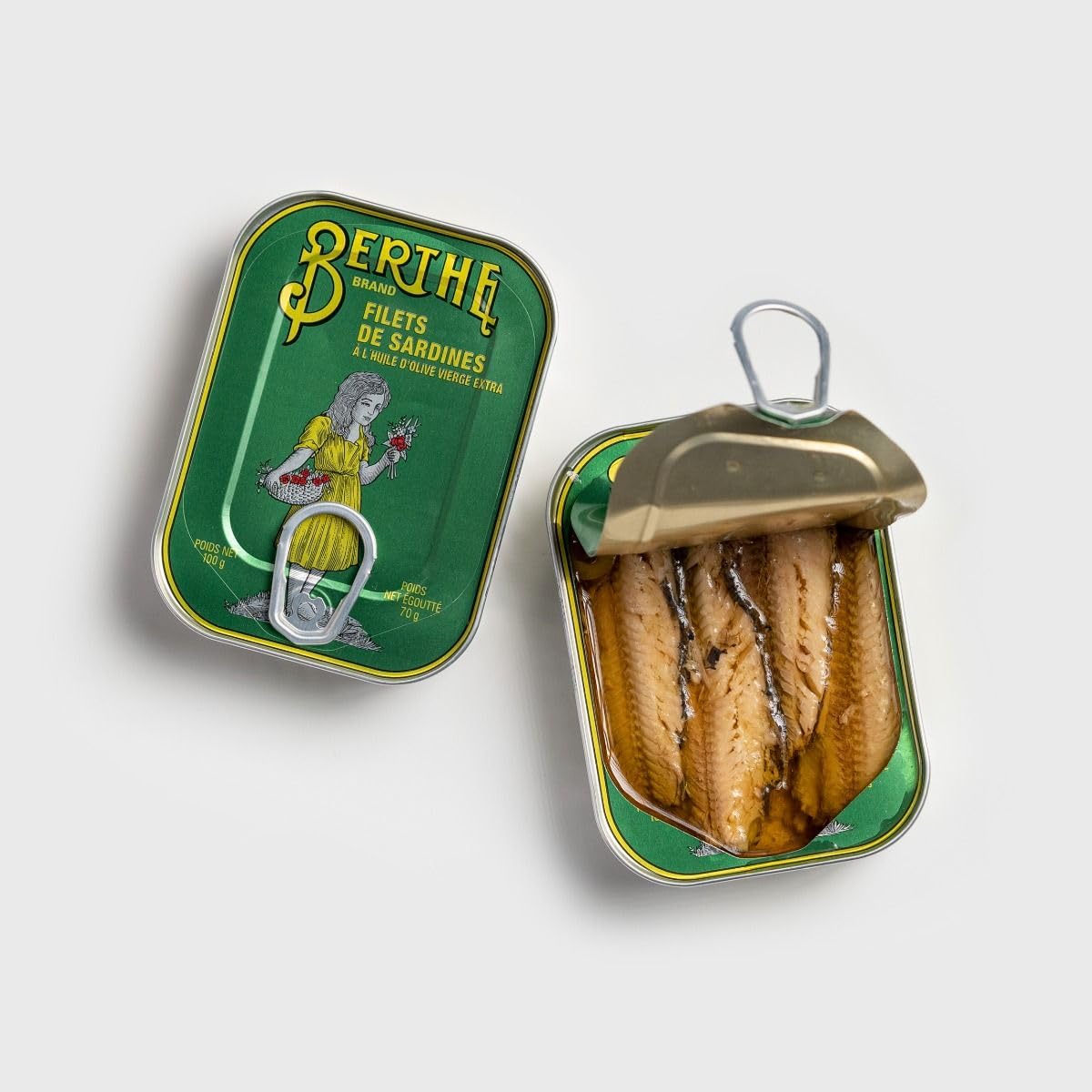 MARKYS Sardines Filets in Extra Virgin Olive Oil, High Protein Snack, 3.53 oz