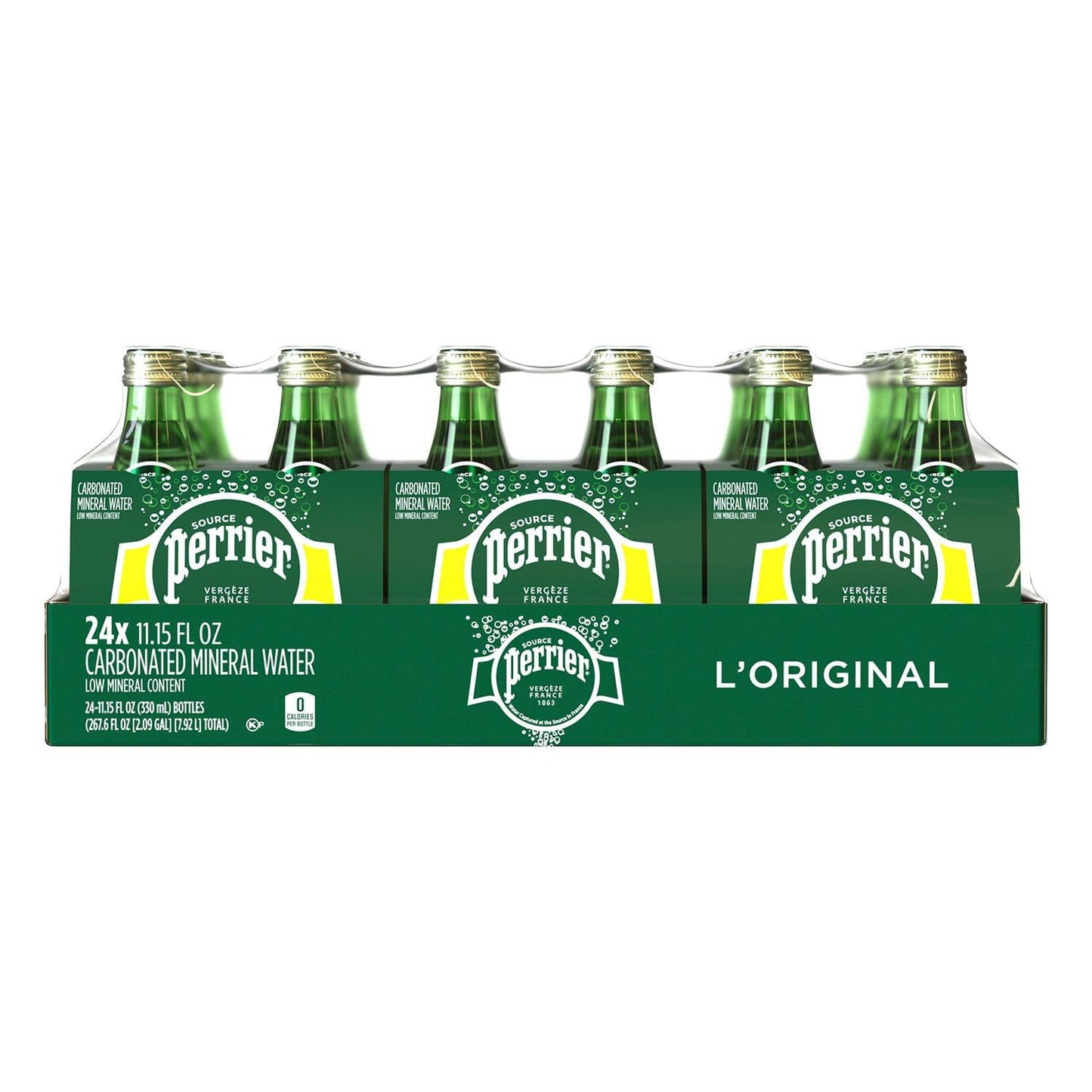Perrier Sparkling Mineral Water 11 Oz (24 Bottles)