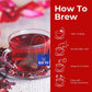 Blue Tea - Hibiscus Assorted Herbal Sampler Tea Pack (6 Flavors, 30 Tea Bags Gifts Set) | Ginger, Mint, Rooibos, Rose, Cinnamon, Lemongrass | Gifts For Her & Him |