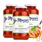 Yo Mamas Foods Keto Tomato Basil Pasta Sauce - Low Carb, No Sugar Added, Vegan - 2.06 lb (Pack of 3)
