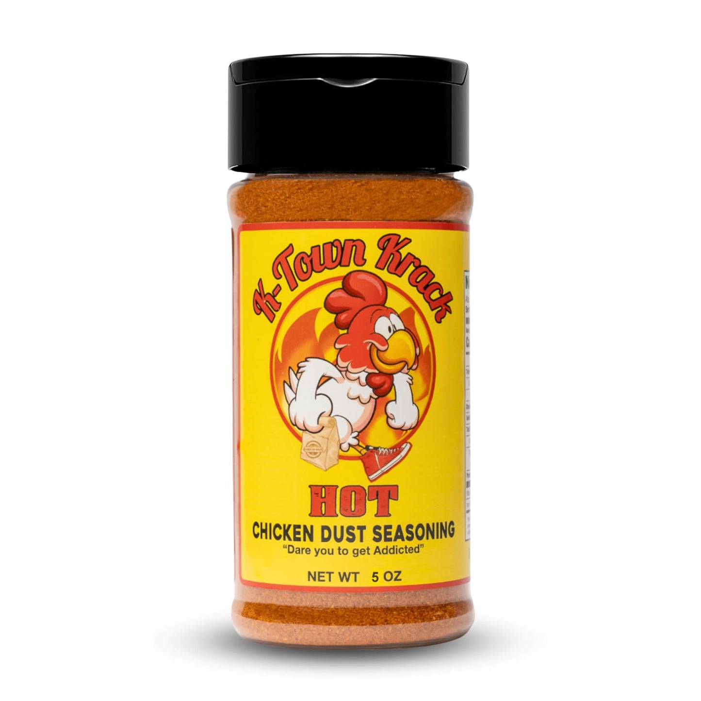 K-Town Krack Hot Chicken Dust Seasoning - Spicy Rub for Chicken, Beef, Pork, Fish - 5oz