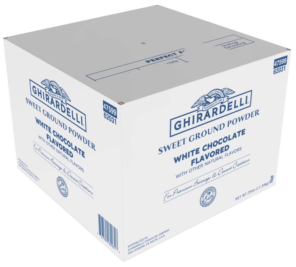 Ghirardelli Chocolate Sweet Ground White Chocolate Flavor Beverage Mix, 25-Pound Package