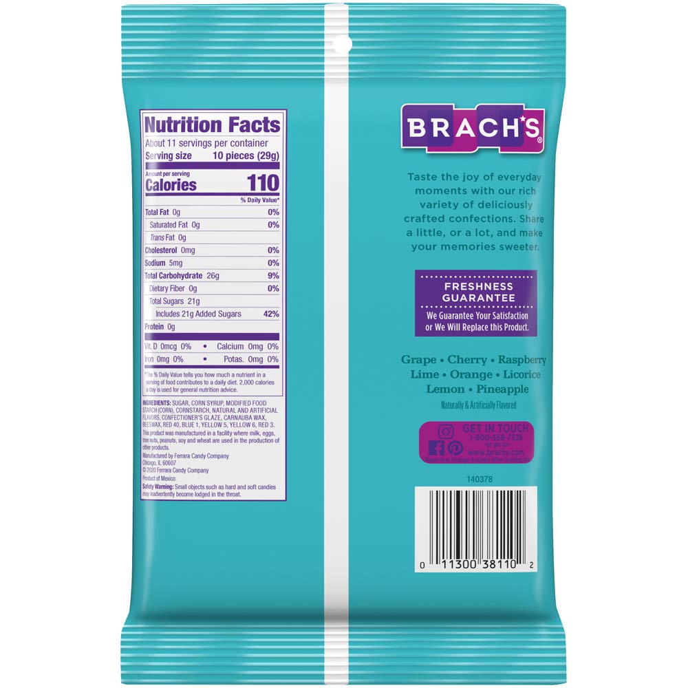 Brach's Classic Jelly Bean Candy - 11 oz Assorted Colors (Yellow, Orange, Blue, Red) - Perfect for Parties and Treats