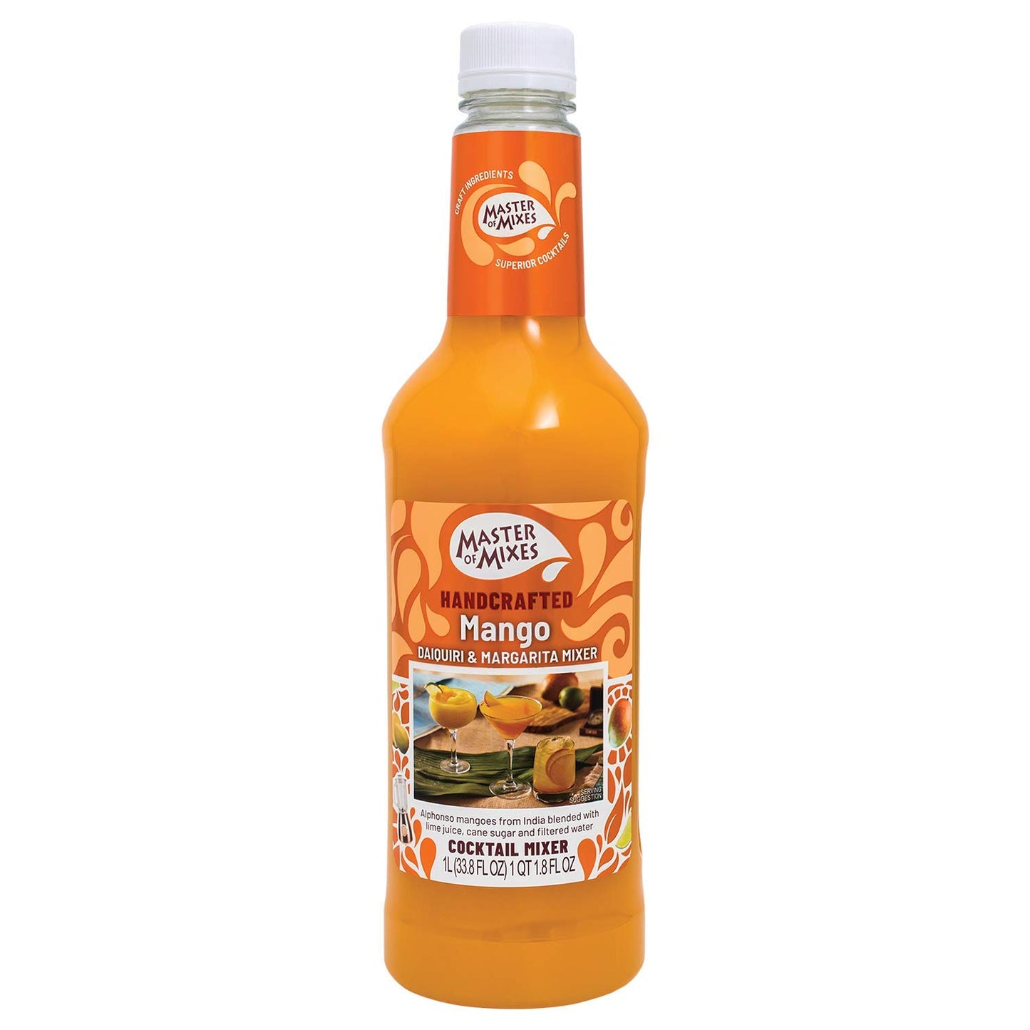 MASTER OF MIXES Mango Daiquiri / Margarita Drink Mix, 33.8 Fl Oz Bottle, Ready to Use