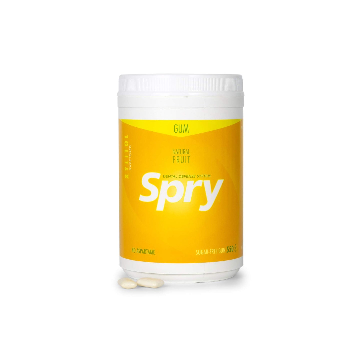 Spry Fresh Natural Xylitol Chewing Gum Dental Defense System Aspartame-Free Sugar Free Gum (Fresh Fruit, 550 Count - Pack Of 1)