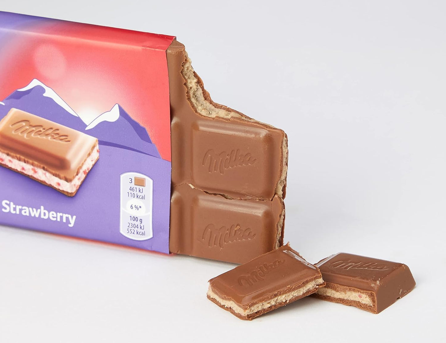 Milka Strawberry 100% Apline Milk Chocolate,100 Grams