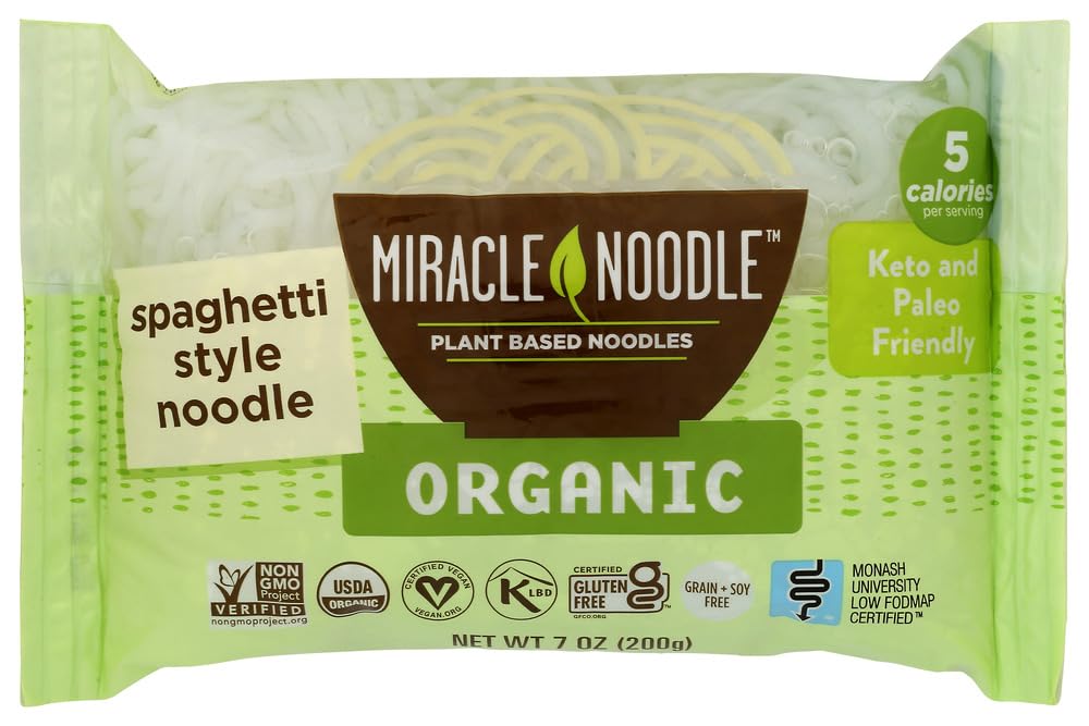Miracle Noodle Shirataki Pasta, Organic Spaghetti, 7 Ounce (Pack of 6) by Miracle Noodle