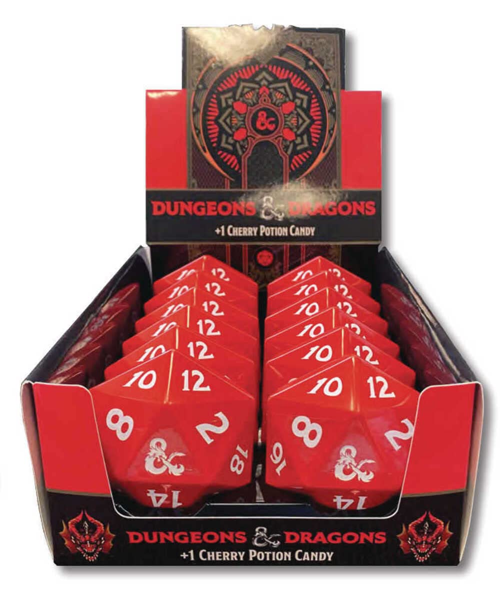 Rhode Island Novelty Boston America Dungeon And Dragons D&D Dnd D20 +1 Potion Sour Candy Collectible Tin - One (1) Tin - Sour Cherry Flavor