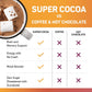 Super Cocoa Hot Chocolate Mix - Dairy Free, Sugar Free, Keto, Vegan - 6.6 Ounce - Energy Cocoa