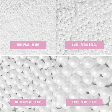 Sweets Indeed Sprinkles, White Sugar Pearl 4 Pack, 8.46 Ounces, Edible Sprinkle Mix, Perfect For Cake Decorations, Baking, Ice C