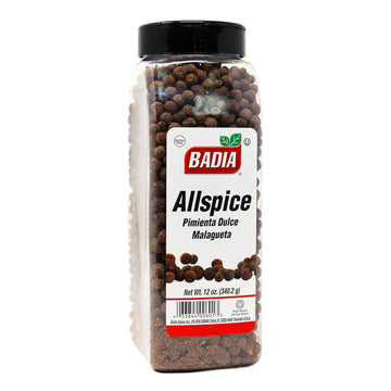 Badia Allspice Whole, 12 oz - Warm & Fragrant Spice with Notes of Cinnamon, Nutmeg & Clove - Perfect for Baking, Cooking & Pickl