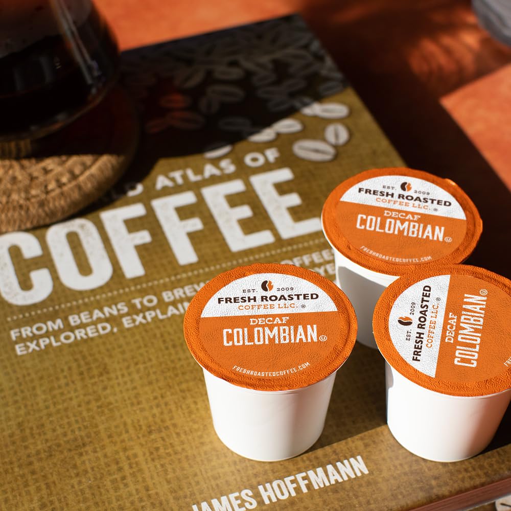Fresh Roasted Coffee 100% Colombian Decaf K-Cup Compatible 96 Pods