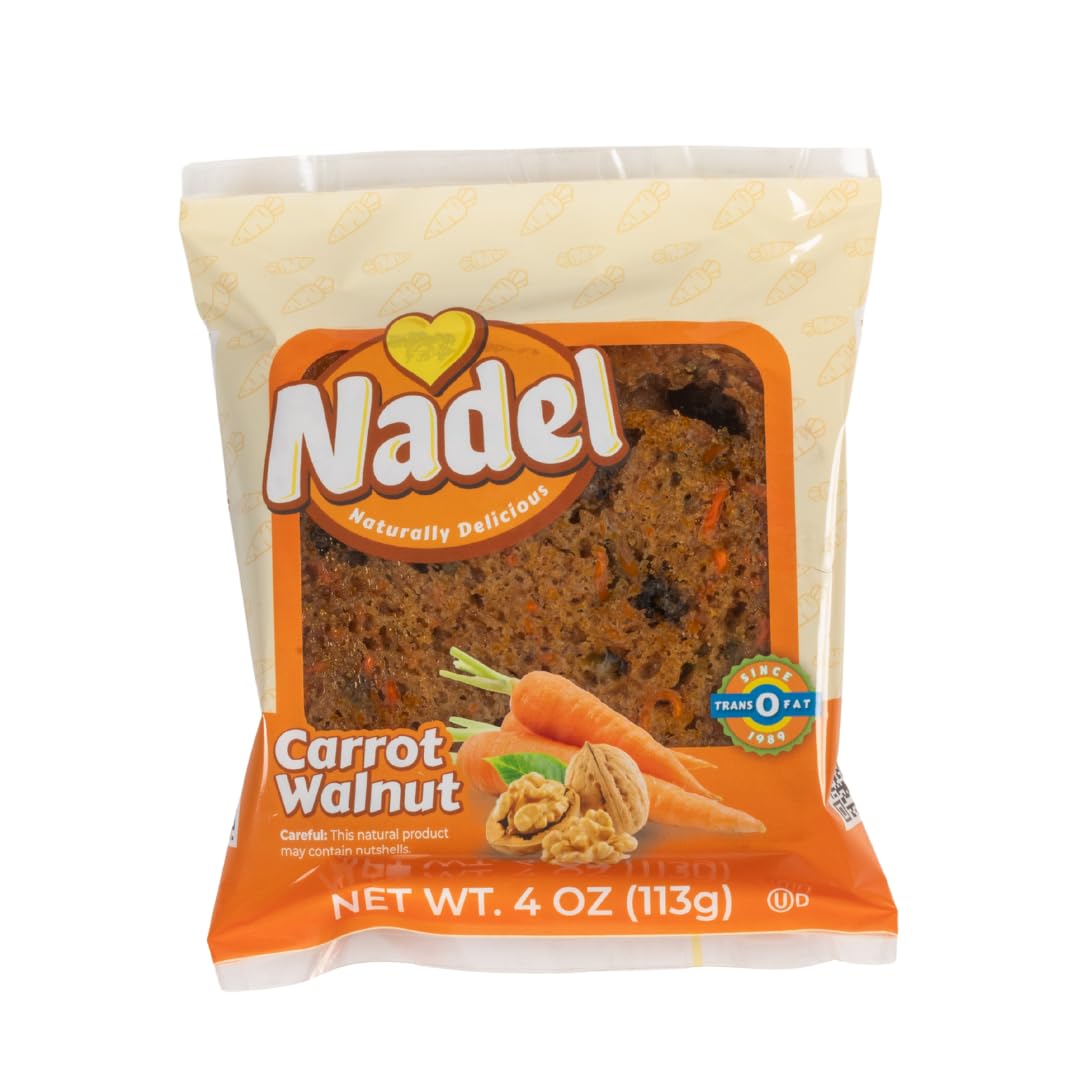 Naturally Delicious Carrot Cake Slices, 24 Pack - Sweet Breads & Cakes for Snacks and Breakfast