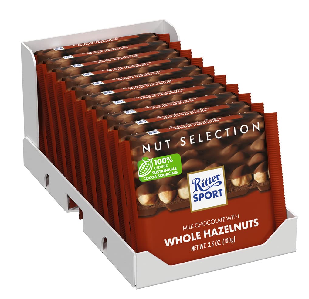 Ritter Sport, Milk Chocolate Hazelnut Square Bar, 3.5 Oz