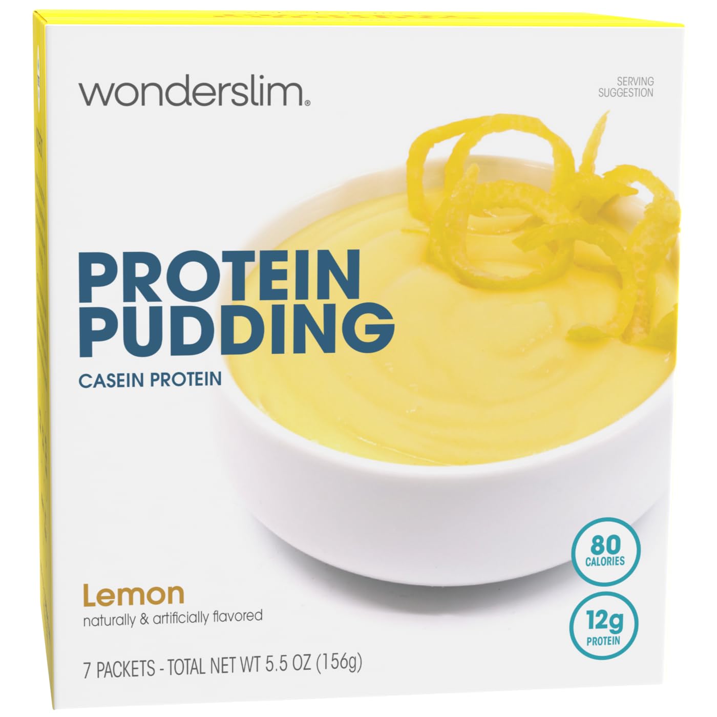 Wonderslim Protein Pudding, Lemon, 12G Protein, Gluten Free (7Ct)