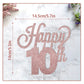 Lingteer Happy 10Th Birthday Rose Gold Cake Topper - Cheers To 10Th Birthday Ten Years Old Birthday Party Cake Decorations Sign.