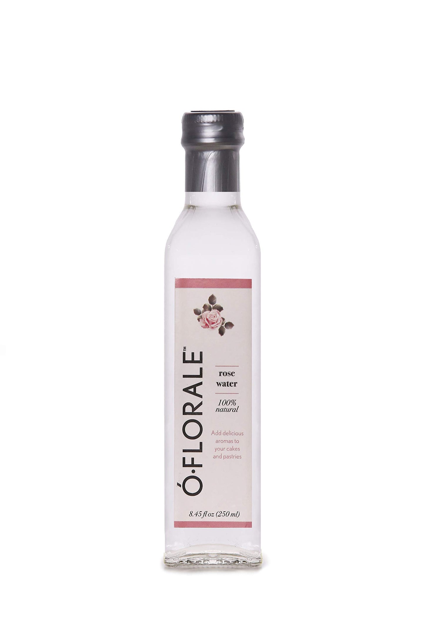 OFLORALE Rose Water, 8.45 fl oz, Food Grade, 100% Pure & Natural, No Sugar, Zero Calories, for Cooking, Baking and Cocktails