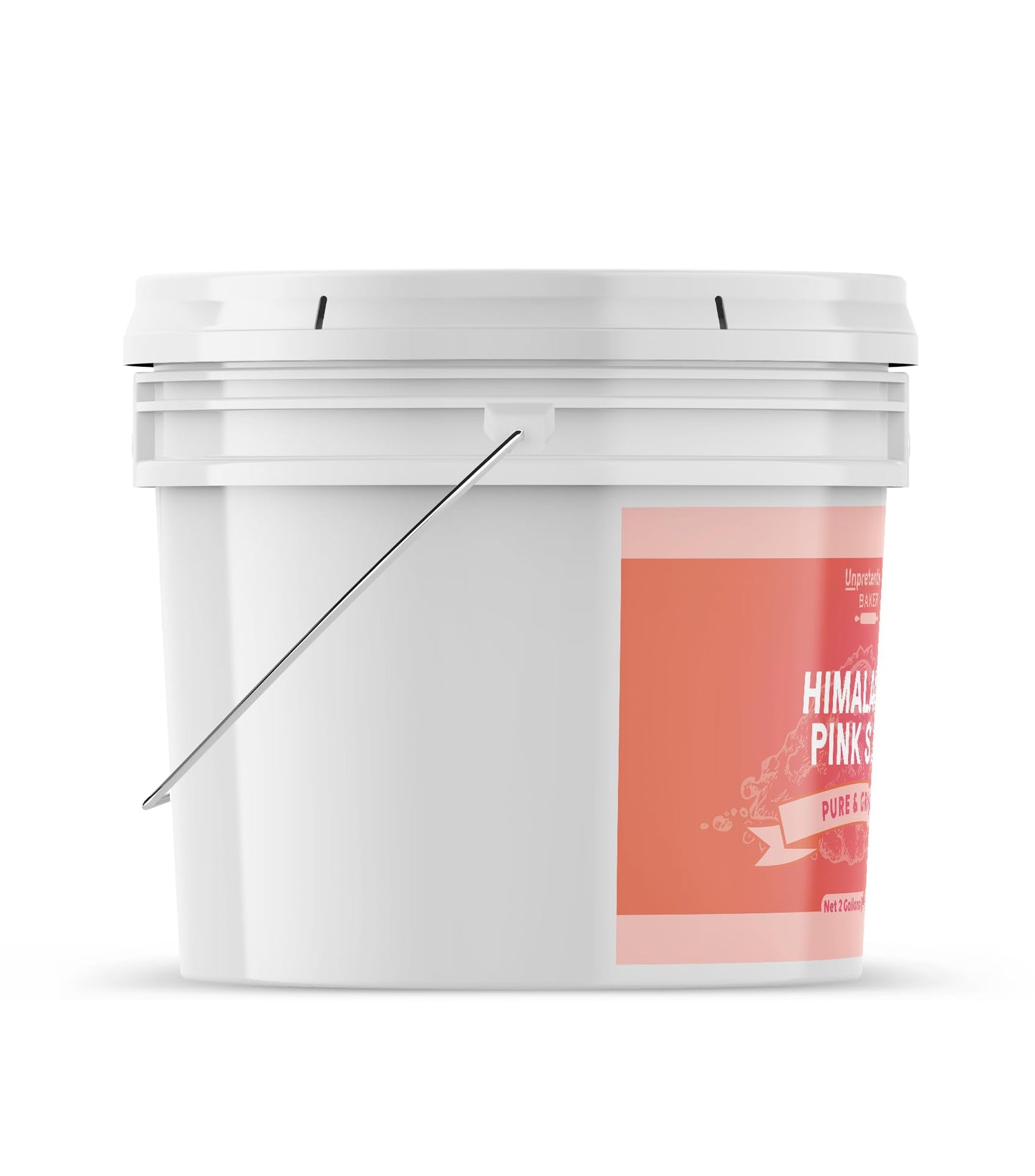 Unpretentious Himalayan Pink Salt - Pure Ground Salt, Medium & Fine Grain, 2 Gallon Resealable Bucket, 95.92 Ounce