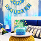Pargleev Glittery 50th Birthday Cake Topper, Personalised Party Decoration, Green Gold, Model hbcp-ljcp50-221027