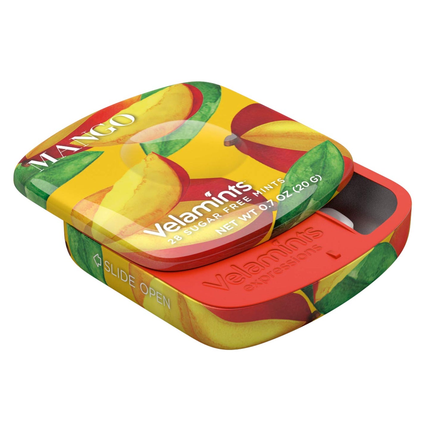 Velamints Sugar Free Mints - Expressions Mango Breath Mints Tin - Aspartame-Free Sweetened With Stevia, 20 Gram (Pack Of 6 Tins)