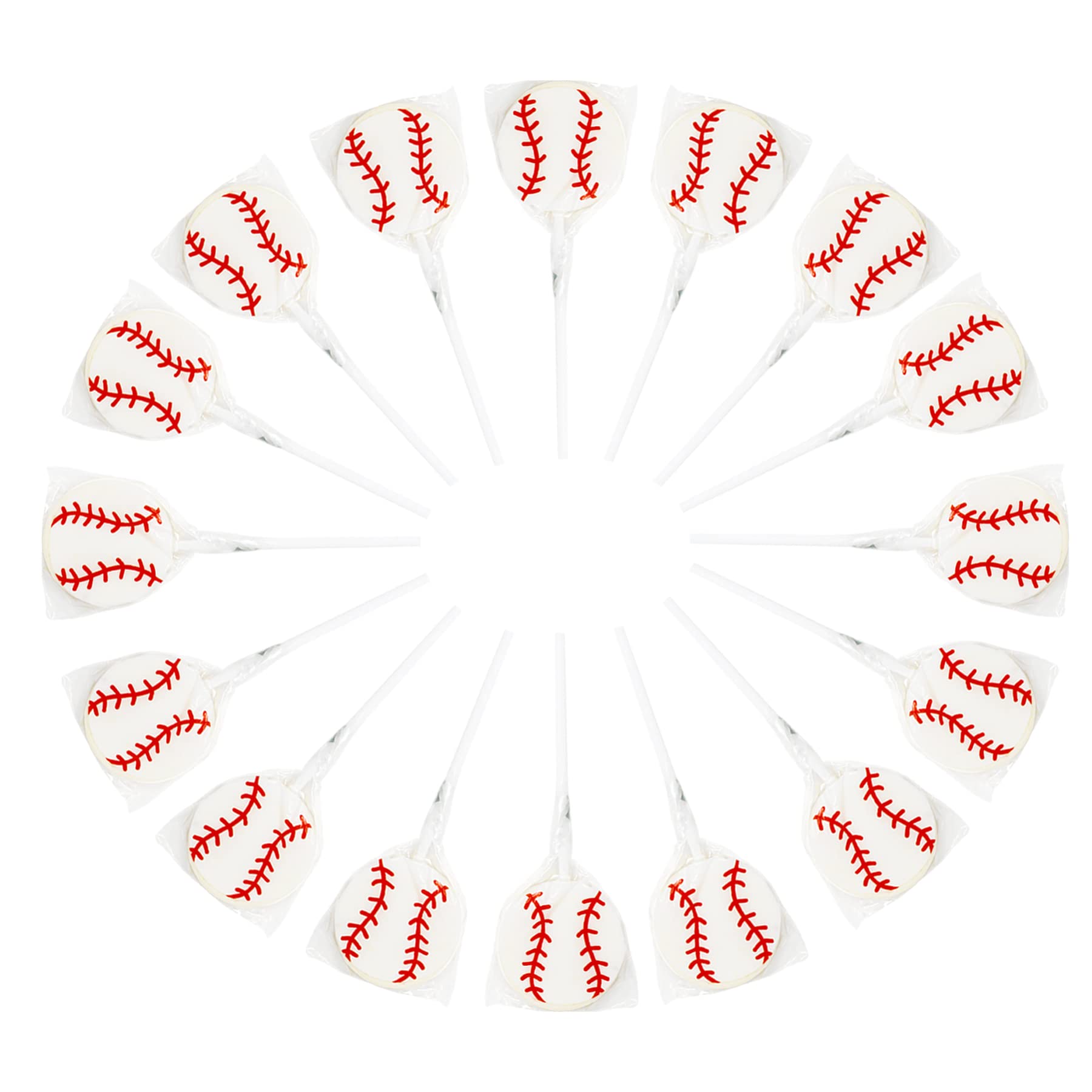 Baseball Lollipops Suckers Sports Pops For Birthday, Sports Event Or Baseball Party Favor, Individually Wrapped 12 Pack