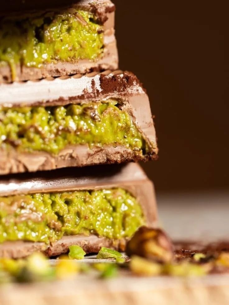 Dubai Chocolate Bar Pistachio, Viral Crispy Knafeh Chocolate Bar With Pistachio Cream And Kataifi, 3 Oz (86G)
