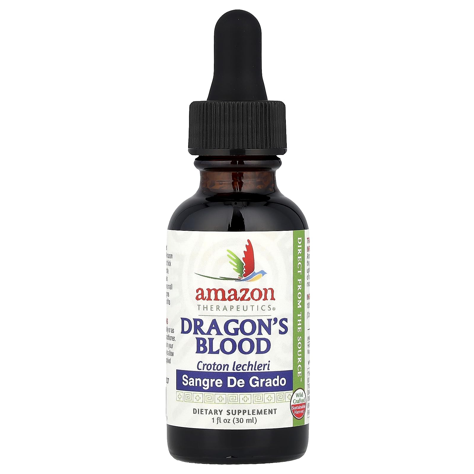Sangre De Grado - DragonS Blood (1Oz) Wild Crafted - Gluten Free - Keto Friendly - Vegan Certified - Non-Gmo - Certified Organic - All Natural