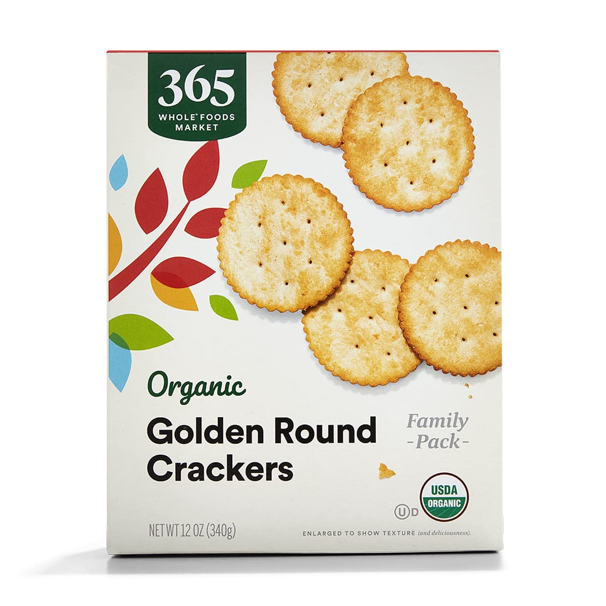 365 by Whole Foods Market Organic Golden Round Crackers, 12 Ounce, Pack of 1