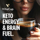 VitaCup Instant Coffee Packets, Keto Coffee with MCT Oil & Turmeric, 48 Count