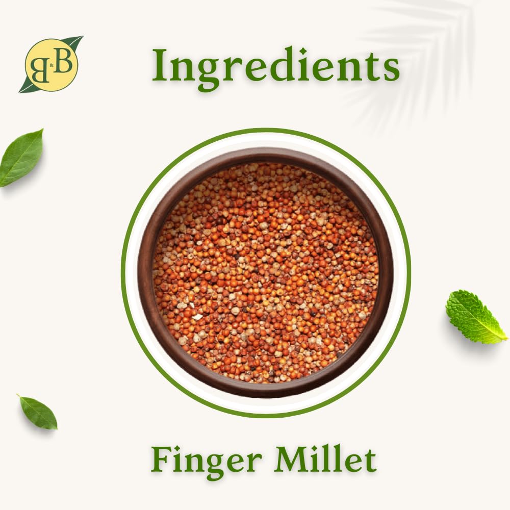 B&B Organics Finger Millet (2 kg / 4.4 pound)/ Whole Grain/Kezvaragu/Nutrient Rich/Ragi Millet/Indian Millet