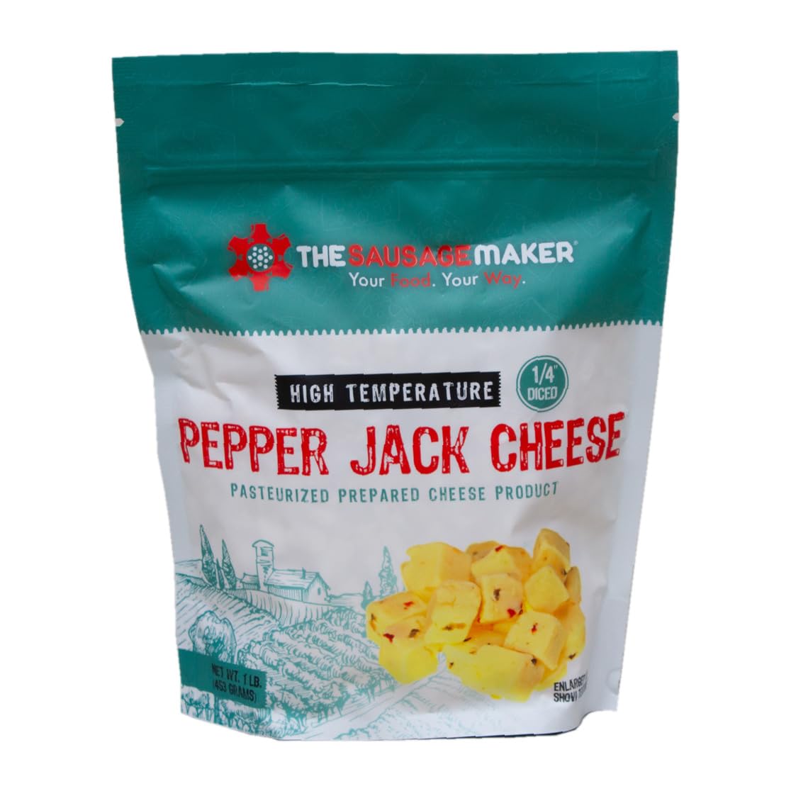 The Sausage Maker - High Temperature Cheese Assortment Pack - 3, 1 Pound Packs - Cheddar, Hot Pepper And Mozzarella