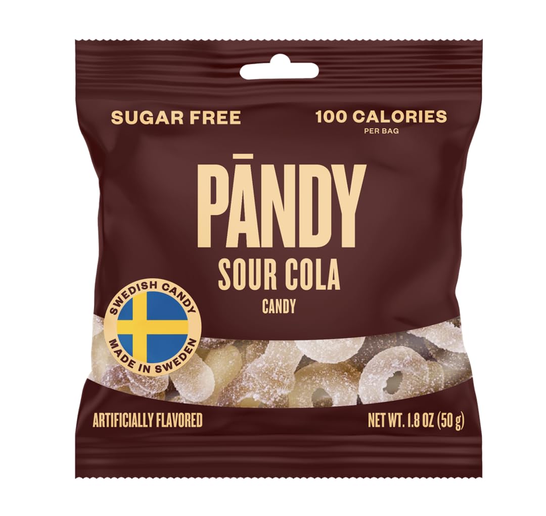 Pandy, Sour Cola - Gummy Candy With Classic Sour Cola Taste - Low Sugar - Low Calories Candy Sweets - Travel Size - Authentic Sw