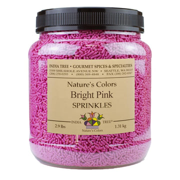 India Tree Nature's Colors Bright Pink Sprinkles - 2.9 lb Bulk | Natural, Vegan, Non-GMO, Allergen-Free, Red 3 Free