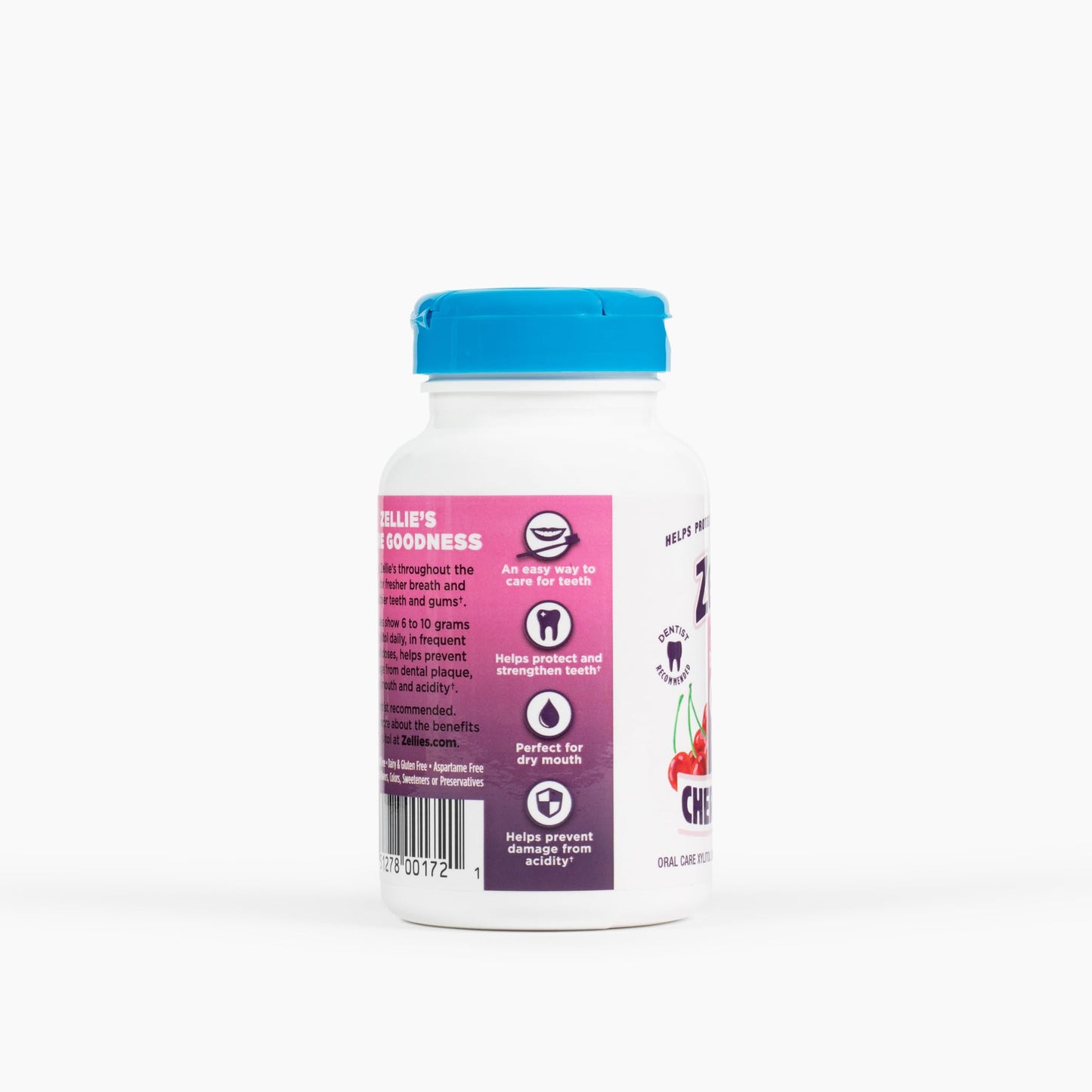 Zellie'S | 100% Xylitol Sugar Free Cherry Berry Chewing Gum | Cherry Berry Flavor (100 Count (Pack Of 1))
