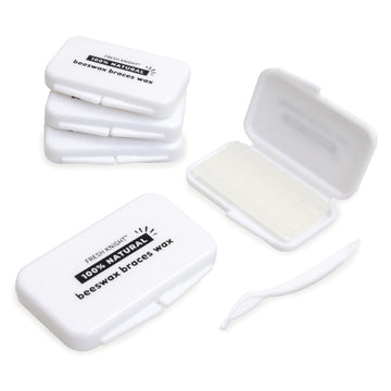 Braces Wax, Natural Braces Wax Made From Beeswax, Dental Wax For Braces & Aligners, Food Grade Ortho Wax, Fresh Knight (Natural 