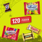Mars Halloween Candy Variety Pack - SNICKERS Minis, SKITTLES Gummies, LIFE SAVERS Gummies, MILKY WAY Minis & TWIX Minis - 120 pcs Bulk Bag
