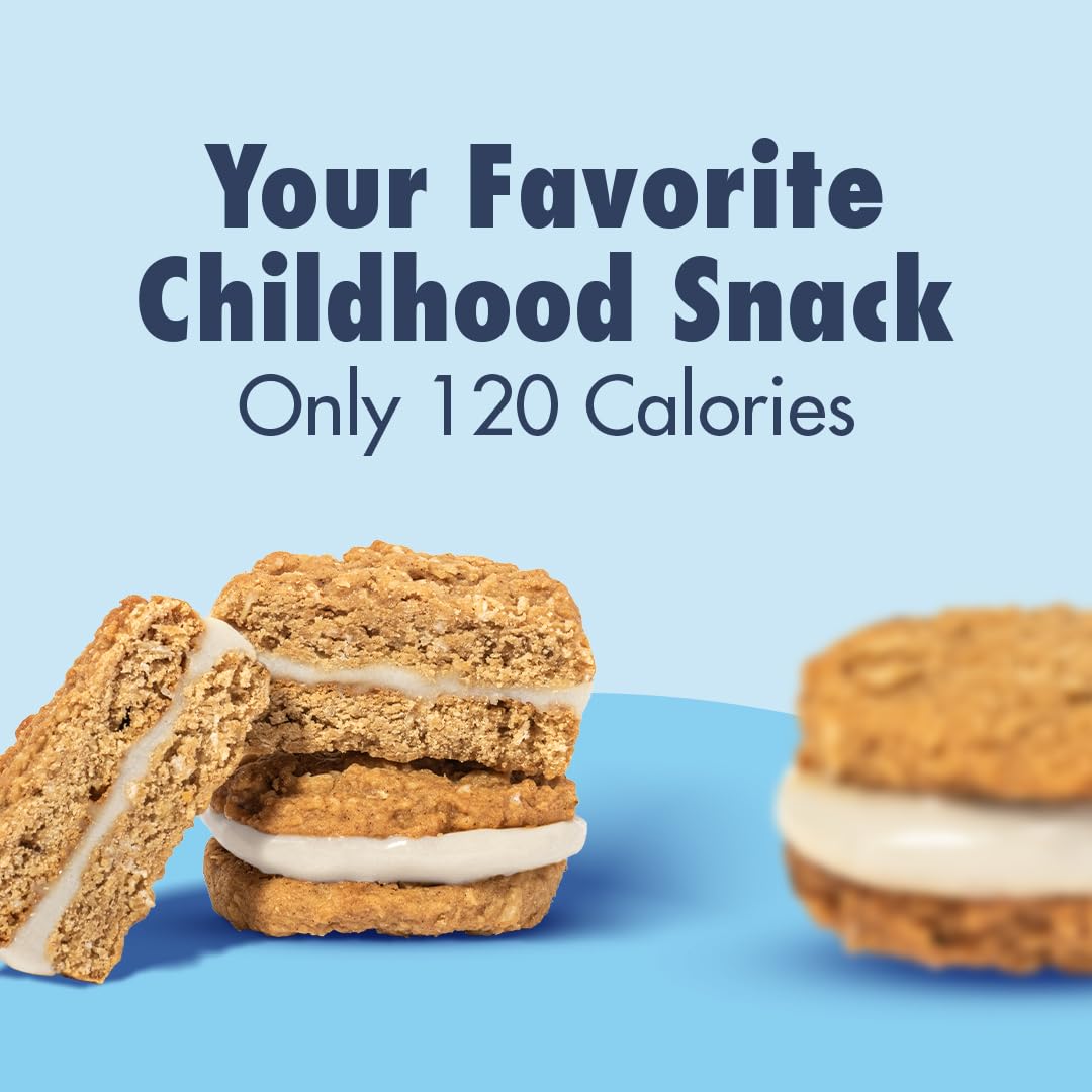 Sinless Oatmeal Cream Pie - Keto Vanilla Cream Sandwich Cookies - Gluten Free Sugar Free - Healthy Low Carb Snacks for Diabetic