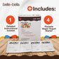 Belle + Bella Non-Dairy Vegan Yogurt Starter - Gluten Free, No Added Sugar, Non Gmo - Makes 4 Quarts Vegan Yogurt - 2 Billion Live Cultures - Mix With Any Dairy Free Or Dairy Milk - 1 Box