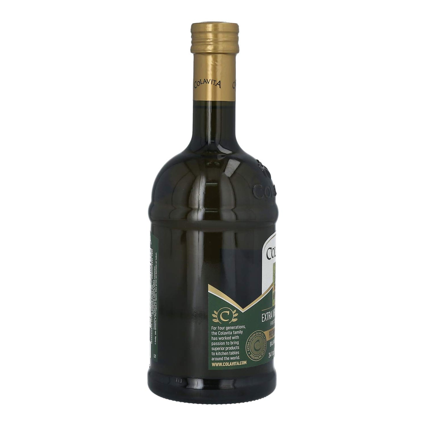 COLAVITA Extra Virgin Olive Oil - Premium S , 34 Oz Glass Bottle, Model 0039153010024